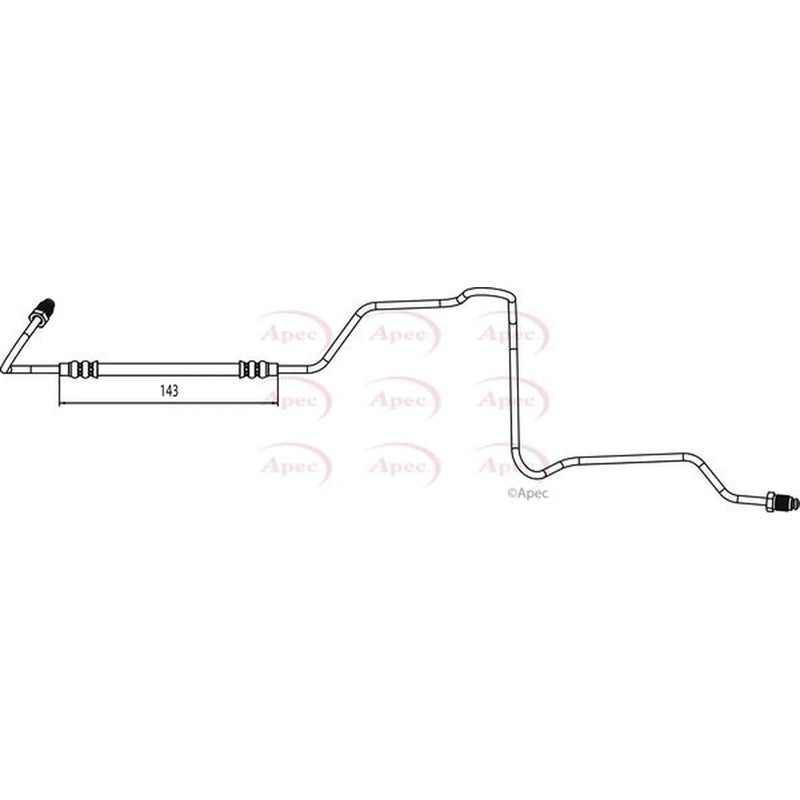 Apec Brake Hydraulic Hose Line Rear Left HOS4118