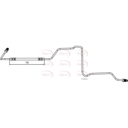 Apec Brake Hydraulic Hose Line Rear Left HOS4118