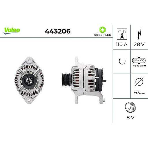 Valeo Car Alternator 12V 443206