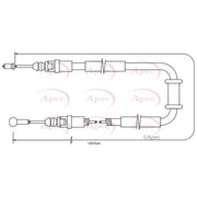 Apec Handbrake Cable Left Rear CAB1480