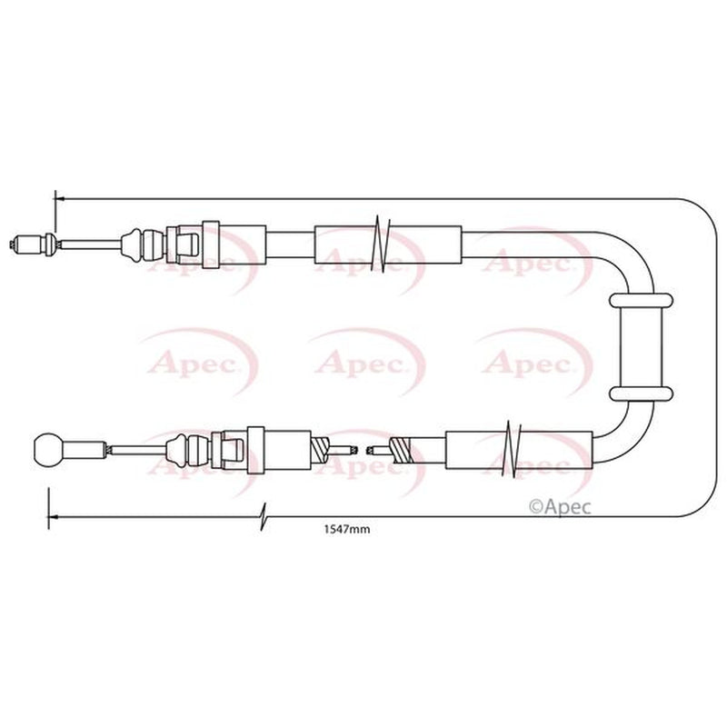Apec Handbrake Cable Left Rear CAB1480