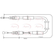 Apec Handbrake Cable Left Rear CAB1480