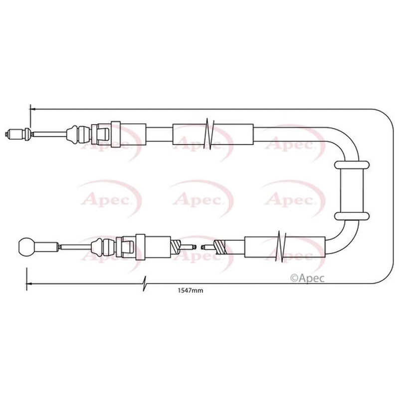 Apec Handbrake Cable Left Rear CAB1480