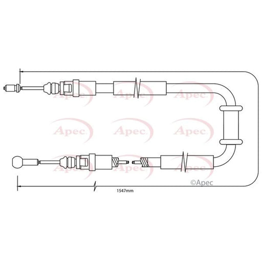 Apec Handbrake Cable Left Rear CAB1480
