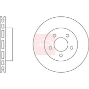 Apec 2 x Vented Front Brake Discs DSK2445