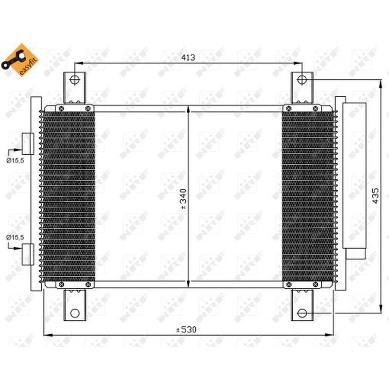 NRF Air Conditioning Condenser Front 35840