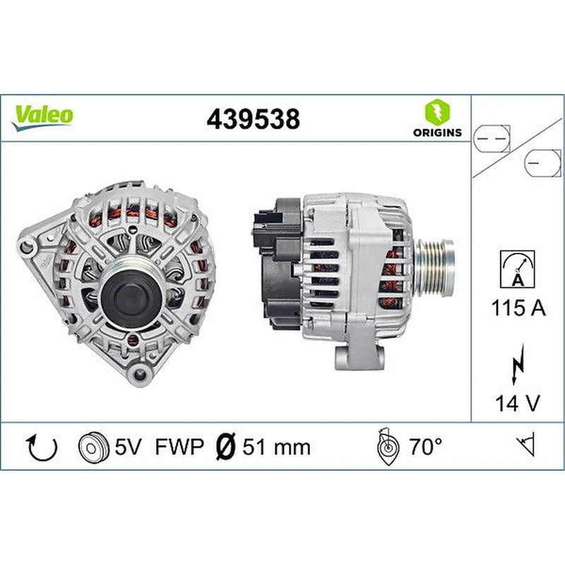 Valeo Car Alternator 12V 439538
