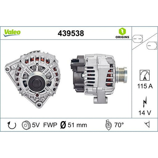 Valeo Car Alternator 12V 439538