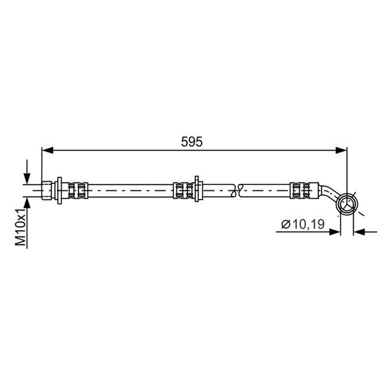 Bosch Brake Hydraulic Hose Line Front Left 1 987 481 027