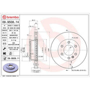 Brembo 2 x Front Brake Discs 09.9508.11