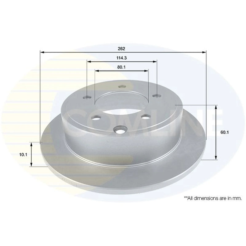 Comline 2 x Solid Rear Brake Discs ADC2320