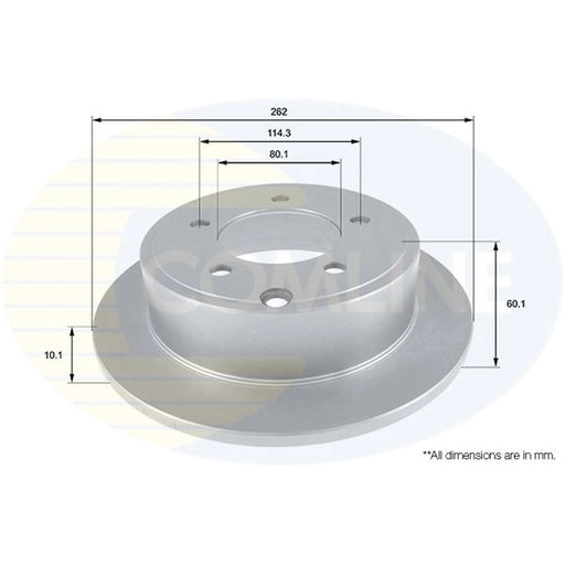 Comline 2 x Solid Rear Brake Discs ADC2320