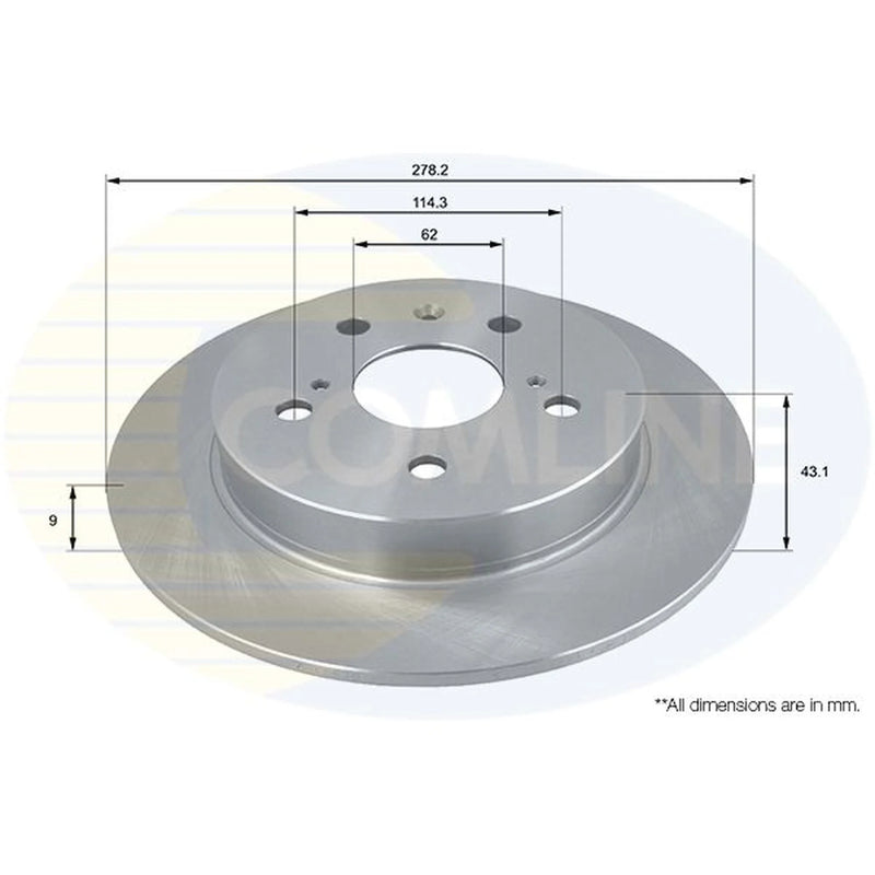 Comline 2 x Solid Rear Brake Discs ADC0930