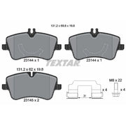 Textar Front Brake Pad Set 2314401