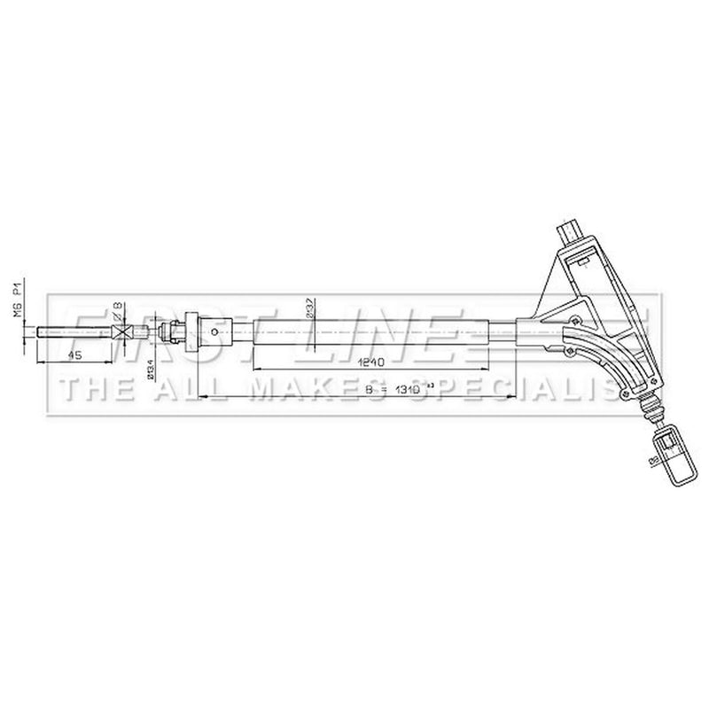 First Line Handbrake Cable Front FKB2635