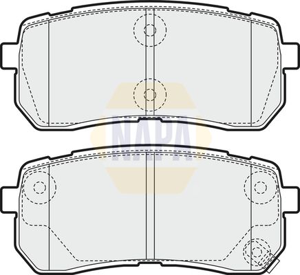 NAPA Front Vented & Rear Vented Brake Discs & Pads fits HYUNDAI KIA