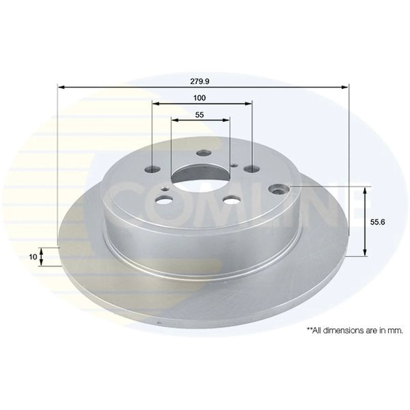 Comline 2 x Solid Rear Brake Discs ADC01111