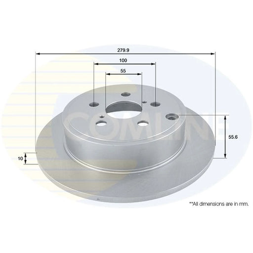 Comline 2 x Solid Rear Brake Discs ADC01111