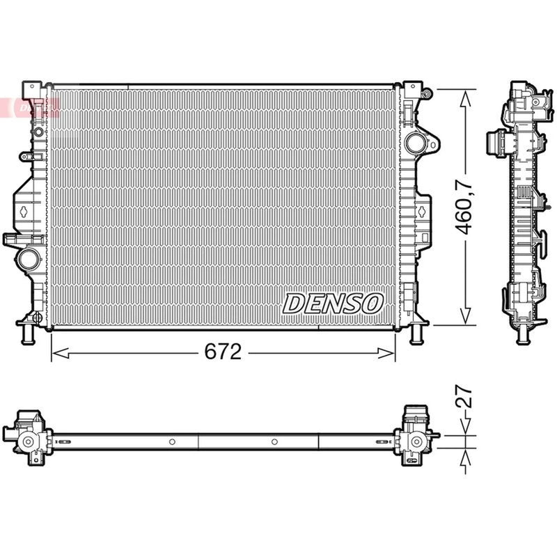 Denso Engine Radiator DRM10115