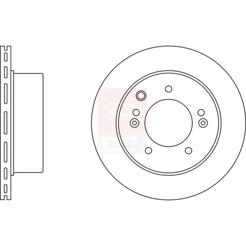 Apec 2 x Vented Rear Brake Discs SDK6463
