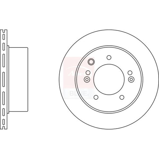 Apec 2 x Vented Rear Brake Discs SDK6463