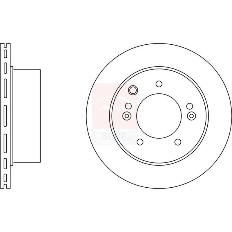 Apec 2 x Vented Rear Brake Discs SDK6463