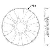 Mahle Radiator Cooling Fan Blade CFW 36 000P
