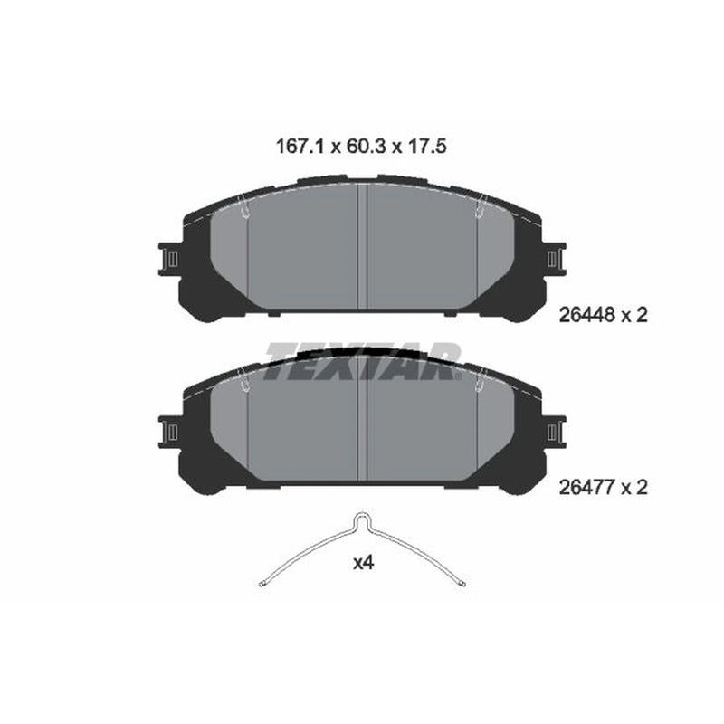 Textar Front Brake Pad Set 2644801