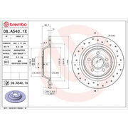 Brembo Xtra 2 x Perforated Rear Brake Discs 08.A540.1X