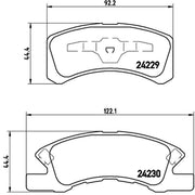 Brembo 4 x Front Brake Pad Set P16011