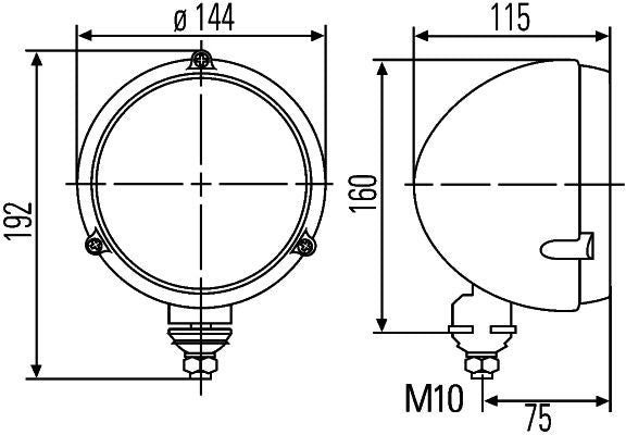 Hella Headlight Headlamp H4 Left