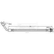 Borg & Beck Brake Hydraulic Hose Line Front Left BBH7709