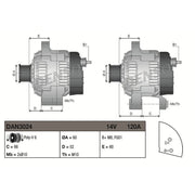 Denso Car Alternator 12V DAN3024