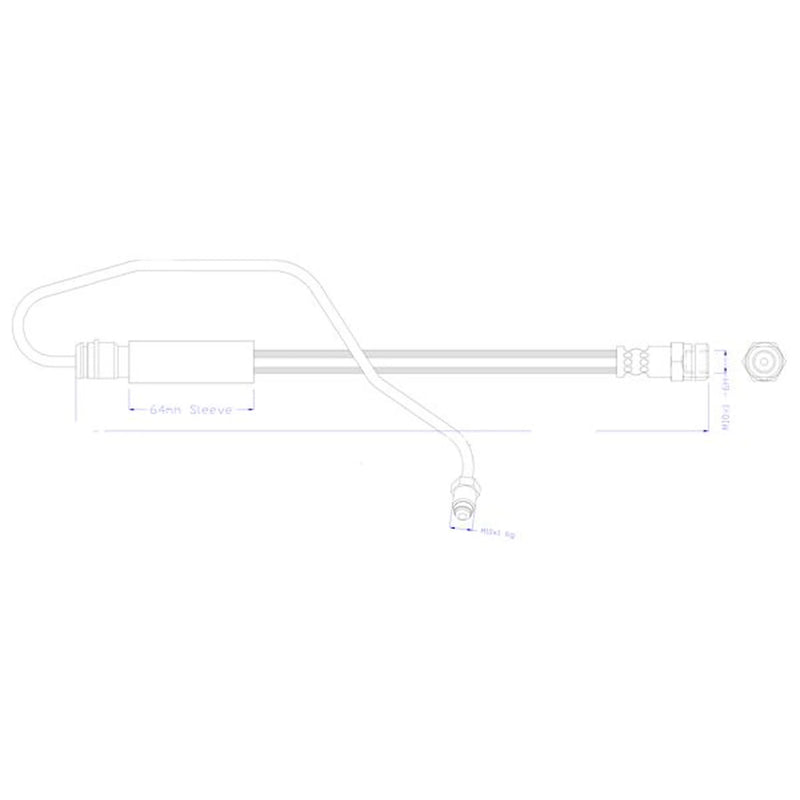 Juratek Brake Hydraulic Hose Line Front Left JBH1506L