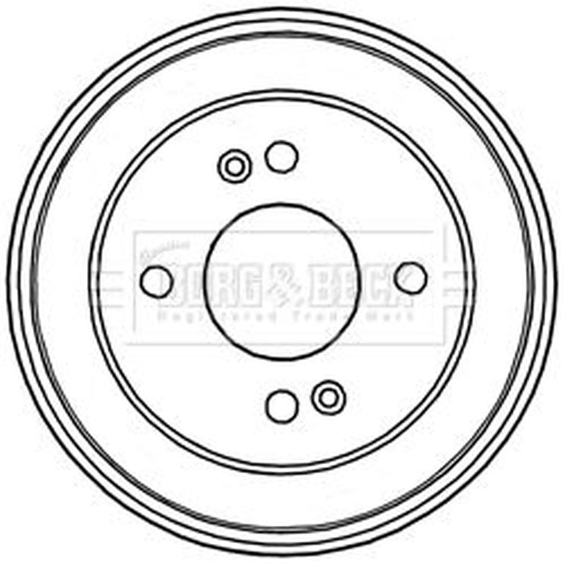 Borg & Beck Brake Drum Assembly Rear BBR7224