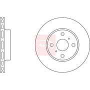 Apec 2 x Vented Front Brake Discs DSK657