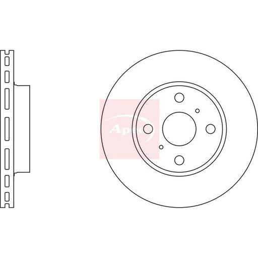Apec 2 x Vented Front Brake Discs DSK657