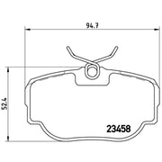 Brembo 4 x Rear Brake Pad Set P44009