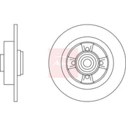 Apec 2 x Solid Rear Brake Discs DSK2233