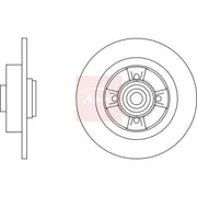 Apec 2 x Solid Rear Brake Discs DSK2233