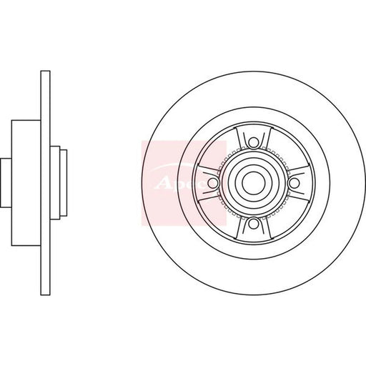 Apec 2 x Solid Rear Brake Discs DSK2233