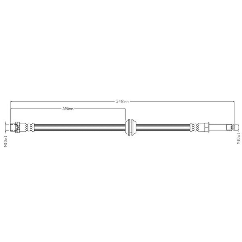 Abtex Brake Hydraulic Hose Line Front ABH1170