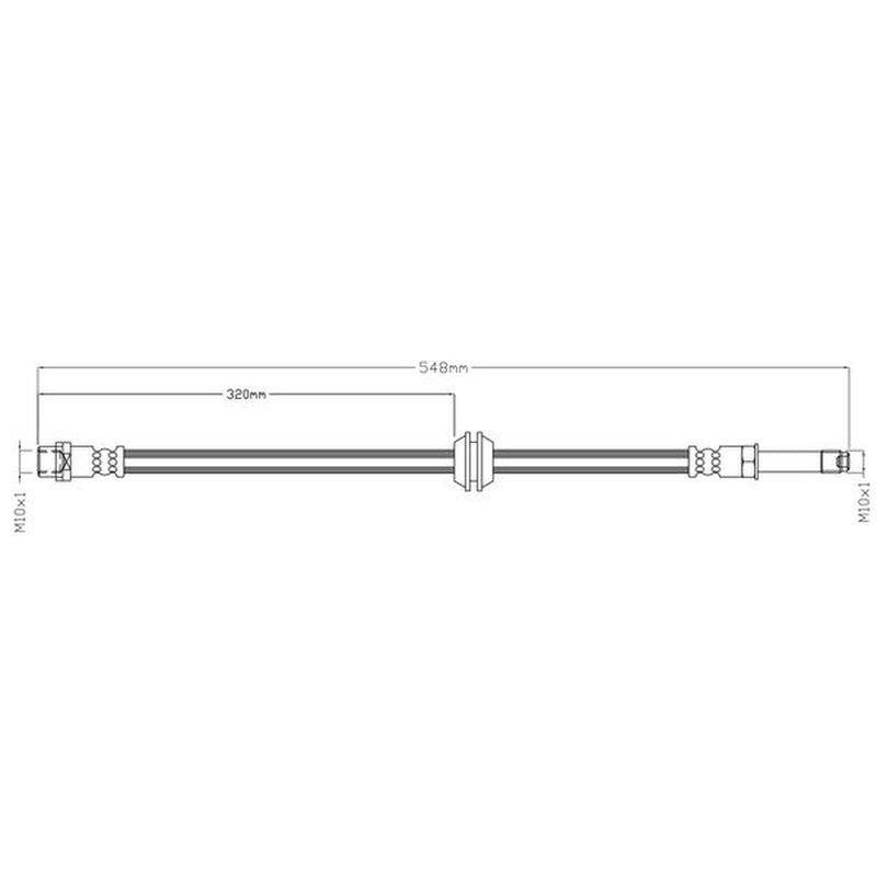 Abtex Brake Hydraulic Hose Line Front ABH1170