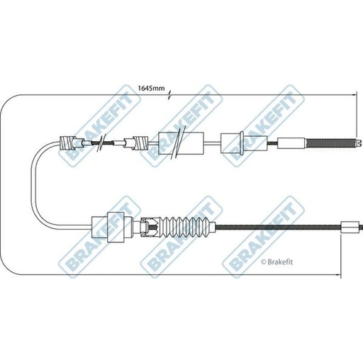 Apec Handbrake Cable Left Rear BBC3521