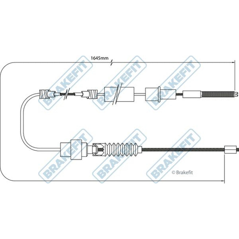 Apec Handbrake Cable Left Rear BBC3521