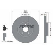 Textar 2 x Vented Front Brake Discs 92149105