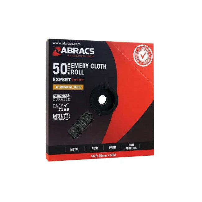 Abracs Emery Roll x 50m x P120 1pc 25-50mm