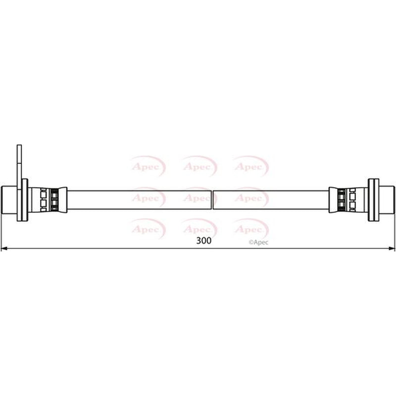 Apec Brake Hydraulic Hose Line Rear Right HOS3911