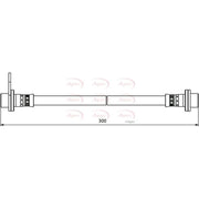 Apec Brake Hydraulic Hose Line Rear Right HOS3911