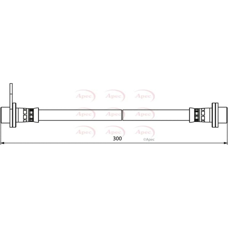 Apec Brake Hydraulic Hose Line Rear Right HOS3911